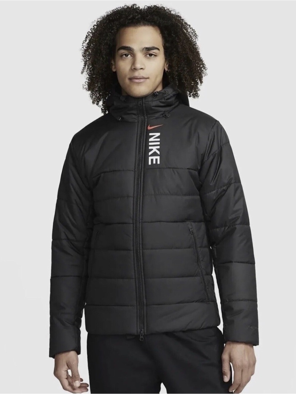 Nike Men’s Medium Therma-Fit Synthetic Fill Puffer Jacket Black DX2036-010